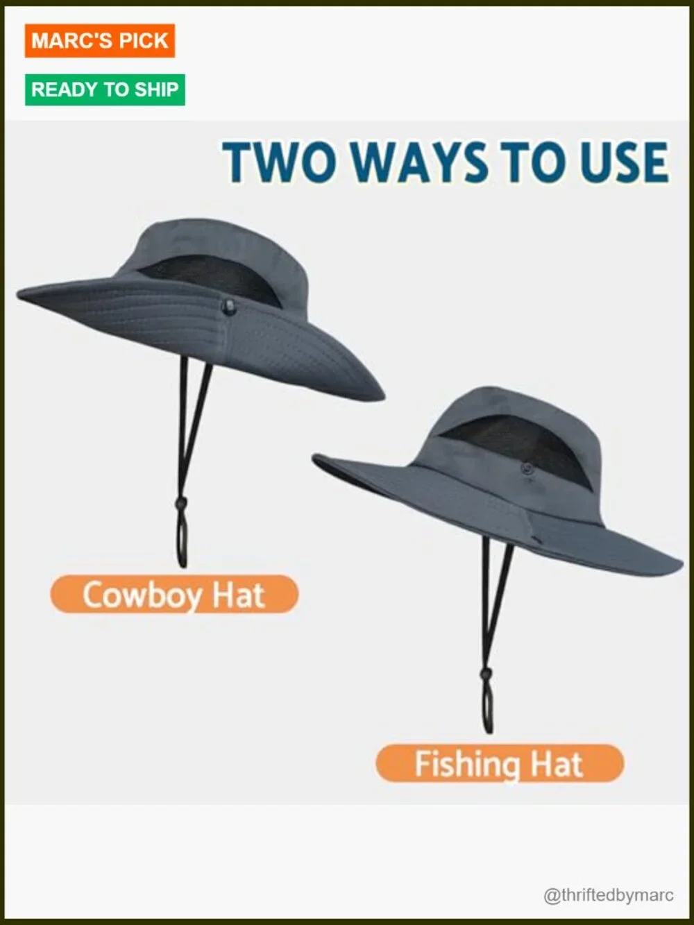 Wide Brim Bucket Hat UPF 50+ Sun Hat for Outdoor Fishing Hiking Beach